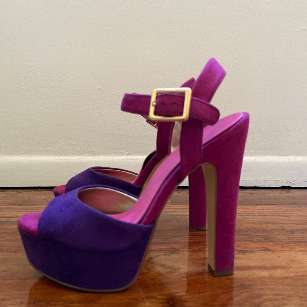 Brash Platforms Pink & Purple High Heels Women’s 6 US